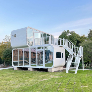 Cápsula espacial para acampar, decoración fina con baño y cocina para sala de estar, oficina, Hotel, gimnasio, cabina de manzana prefabricada desmontable de 40 pies - Product Image 6