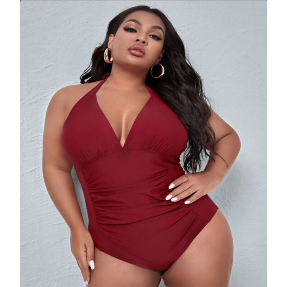 2022 new all-in-one backless sexy solid Bikini Swimsuit women's environmentally friendly recycled nylon swimsuit