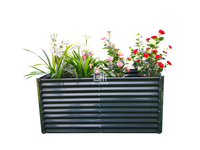 Bac à légumes surélevé en métal pour jardinage extérieur, jardinière en acier ondulé 60*90*60CM