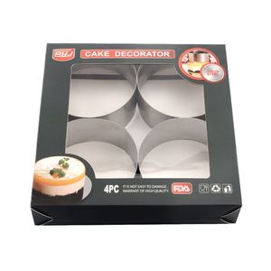 Ensemble de cercles à pâtisserie et mousses en acier inoxydable de 4 pouces, prix direct usine, vente en gros personnalisée pour la pâtisserie - Product Image 6