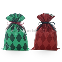 Sac cadeau de Noël de taille personnalisable Sacs d'emballage cadeau en plastique de type CPP pour cadeaux de vacances