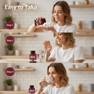 แคปซูลรากมาคา OEM/ODM 60 เม็ด - เสริมพลังงานสำหรับผู้ใหญ่ ปรับสมดุลฮอร์โมน ช่วยเพิ่มความหนาแน่นของกระดูก ปราศจากน้ำตาล อาหารเสริม - Product Image 5
