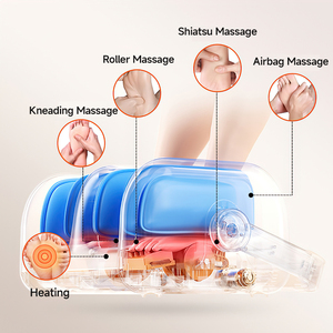 Nhật Bản Móng Chân Điện Bấm Huyệt Túi Khí Rung Shiatsu Thoát Nước Bạch Huyết Massage Chân Chân Máy Massager Với Nhiệt - Product Image 4