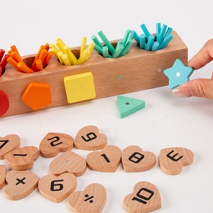 StarQmi Montessori Caja de Hilos de Madera, Juguete <span class=keywords><strong>Educativo</strong></span> STEM para Contar Números y Clasificar, <span class=keywords><strong>Material</strong></span> Ecológico, Preescolar, Educación Temprana - Product Image 3
