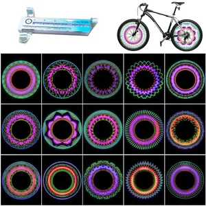32 LED דפוסים אופניים גלגל צמיג דיבר אור מגניב רכיבה על אות אורות שפה עבור MTB BMX כביש אופניים היברידיים