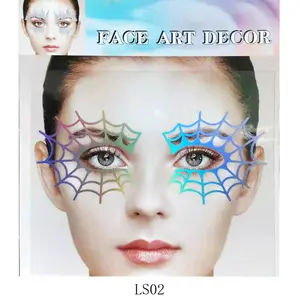 Usine Art Autocollant Décoratif Scène Maquillage Des Yeux Laser Holographique Étanche Adhésif Eyeliner Autocollant Oeil Visage Tatouage