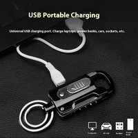 Carga USB personalizada con abridor de botellas de iluminación Lima de uñas Destornillador Llavero multifunción Encendedor electrónico Cigarrillo