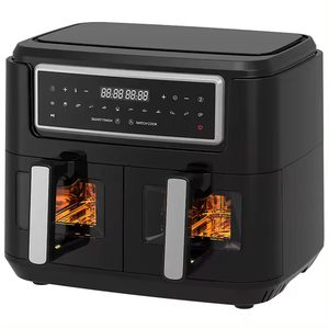 Aifa <span class=keywords><strong>Friteuse</strong></span> à air <span class=keywords><strong>sans</strong></span> <span class=keywords><strong>huile</strong></span> à double panier avec 2 paniers de friture antiadhésifs indépendants <span class=keywords><strong>XXL</strong></span> 8L 2850W Noir - Product Image 5