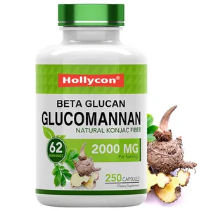 Supplément de soins de santé OEM ODM 100% pur bêta-glucane extrait de clucomannane 20000mg bêta-glucane capsules de clucomannane pour le système immunitaire
