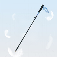 Portable Foldable Carbon Fiber Trekking Stick Adjustable External Lock Lightweight Hiking Pole for Trail Running&Nordic Walking