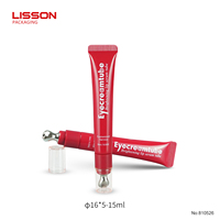 Tube de crème pour les yeux en céramique personnalisé 10ml 15ml Emballage avec embout métallique en alliage de zinc