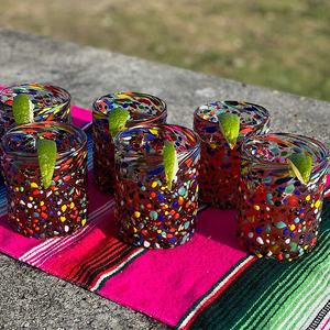 Confeti personalizado de cristal sin plomo hecho a mano, cristal grueso de punto de color, para agua potable - Product Image 5