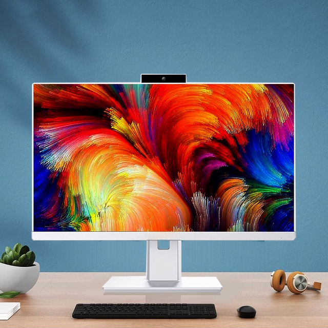 All in One Barebone PC I7 I5 Desktop Computer Cheap 21.5inch 23.8inch 4G 8G RAM 256G SSD Gaming Computer