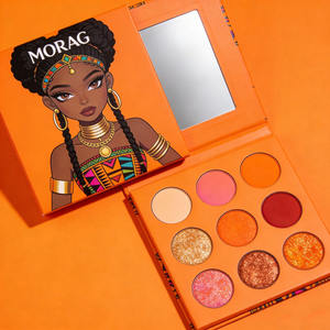 Paleta de Sombras de Ojos de 9 Colores en Tonos Cálidos Naranja Pigmentado, Marca Privada, Logotipo Personalizado - Product Image 5