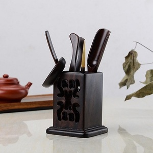 Six Gentlemen <b>Tea</b> <b>Set</b> Square Solid Wood Kung Fu <b>Tea</b> Tools Combination For <b>Tea</b> Ceremony - Product Image 1