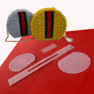 Hojas <span class=keywords><strong>de</strong></span> lona <span class=keywords><strong>de</strong></span> malla <span class=keywords><strong>de</strong></span> plástico para tejer, malla tejida para manualidades, accesorios para bolsos, suministros para hacer bolsos, herramienta para recortar bolsas Hok DIY - Product Image 1