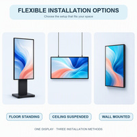 Écran LCD ultra-fin mural de 32 pouces à haute luminosité pour affichage numérique en vitrine de magasin de détail