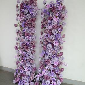 Rangkaian Bunga Mawar Ungu Sutra Buatan untuk Dekorasi Pernikahan, Dekorasi Meja Pernikahan, Rangkaian Bunga Violet - Product Image 4