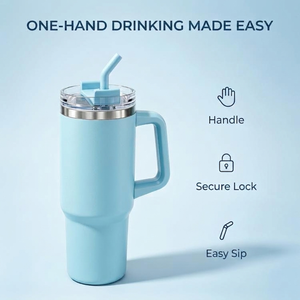 Botella de agua aislada de acero inoxidable de 1200 ml, vaso de viaje con asa portátil para uso en el hogar, oficina, deportes al aire libre - Product Image 2