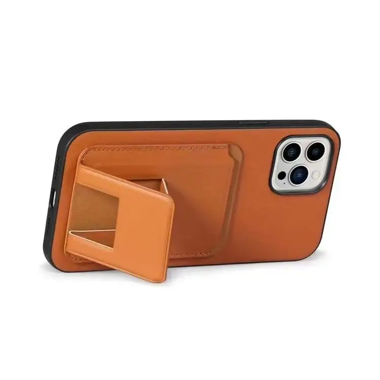 New Style magnet card pocket phone holder Magnetic Car Wireless standing card pocket phone holder