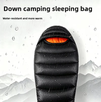 Sac de couchage en duvet d'oie blanc à 90% pour adultes, camping en plein air, portable, chaud, hiver, ultraléger, équipement de sac de couchage en duvet d'oie