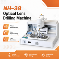 Machine de perçage automatique de lentilles optiques, perceuse numérique pour lunettes sans monture avec mesure de motifs
