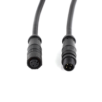 Connecteurs DC étanches pour vélos électriques IP67/IP68, boîtier en cuivre ABS/Nylon, circulaires, femelle et mâle, câble M8, 2-6 pôles, 2A, YRNOVA