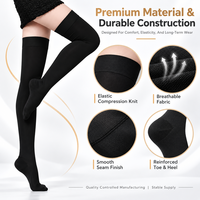Chaussettes de compression médicale personnalisées 20-30 mmHg, fabricant OEM, chaussettes de compression graduée, support de marque privée