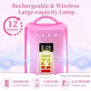 Nuevo Producto 2026, Secador de Uñas Inalámbrico con Diamantes Brillantes, Máquina Portátil de 78W con Lámpara UV LED para Uñas - Product Image 3