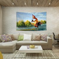 Drapeau mural amusant Chicken Joe 3x5 pieds, durable, avec œillets en laiton, pour décoration extérieure, cadeau pour fête en dortoir ou 'Man Cave'