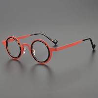 Lunettes de lecture en métal à monture complète, imprimé géométrique coloré, faites à la main, légères, tendance, unisexe, pour adultes, adaptées aux visages en forme de losange, usage quotidien