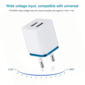 Universal Mobile Phone Charger Dual Usb Port 10w US Wall Charger <b>Block</b> Portable 2.1a Power Charger Adapter - Product Image 4