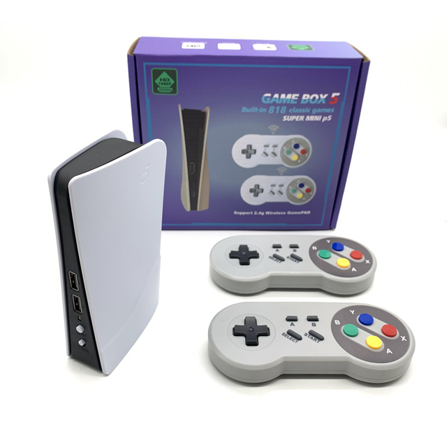 P5-818 2.4G Wireless HD Retro Handheld Game Player Built-in 818 Games PS5 Appearance Nostalgic Mini Video Game Console
