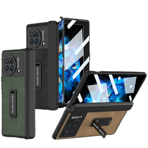 Convient pour Vivoxfold Phone Case Full Cover <span class=keywords><strong>Film</strong></span> - Body Magnetic Suction Matte Folding Protective Xfold Plain Leather - Product Image 1