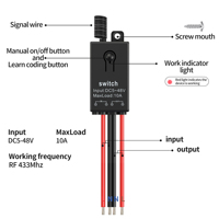 Modules RF sans fil GLC Mini 5v 433mhz, interrupteur à distance 12v, contrôleur d'interrupteur sans fil 12v, interrupteurs à télécommande avec relais 10a
