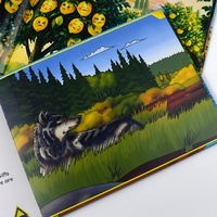 Livre pour enfants à couverture rigide, format paysage, impression de haute qualité, couleurs vives, papier couché, reliure cousue, MOQ 1000 pièces
