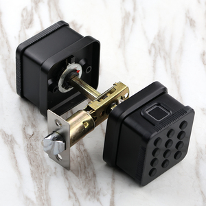 Fingerprint Keyless Smart <strong>Door</strong> <strong>Knob</strong> Handle Lock Smart <strong>Door</strong> Lock With <strong>Matte</strong> <strong>Black</strong> Color Modern Design - Product Image 2