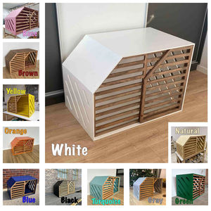 Nội thất gỗ trong nhà hiện đại cho thú cưng, chuồng chó, lồng chó, nhà chó làm thủ công bằng gỗ với cửa trượt - Product Image 4