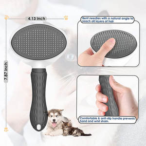 <span class=keywords><strong>2025</strong></span> HOT <span class=keywords><strong>Pet</strong></span> Groom ing <span class=keywords><strong>Products</strong></span> Edelstahl Entfernen Sie die Haar bürste selbst reinigend Haarentferner Cat Massage Comb Dog - Product Image 3