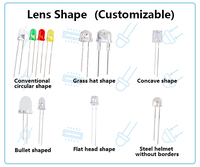 Échantillon gratuit puce 410nm 415nm 420nm 3mm 5mm détection de fluorescence DIP à travers le trou UVA lampes à LED diode laser lumière rouge LED cheveux