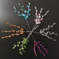 Accessoires de bijoux DIY faits à la main, perles acryliques en cristal 3D, fil de perles, branche de fleurs pour mariage