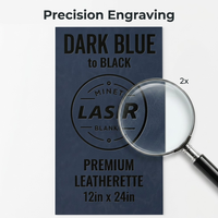 Feuille de similicuir laserable 12x24 de haute qualité avec support gris, vierge pour gravure laser, idéale pour les patchs de casquettes et logos personnalisés - Vente en gros