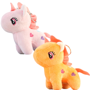 Lindo Llavero de Peluche de Unicornio Rosa, <span class=keywords><strong>Mini</strong></span> Muñeco de <span class=keywords><strong>Pony</strong></span> de Pie con Bordado de Corazón, Colgante Esponjoso para Bolsa, Regalo para Niñas - Product Image 6