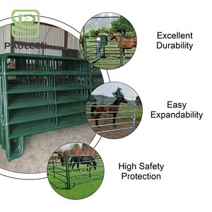 Clôtures métalliques réglables amovibles Panneaux de clôture de ferme équestre Clôture de rail de ranch Panneaux de bétail galvanisés - Product Image 3
