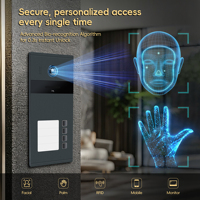Morning Tech Video Door Phone Intercom Tuya Smart Palm Face Recognition Unlock IP65 Waterproof 7 Inch Touch Screen Apartment