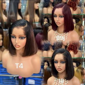 วิกผมบ๊อบแบบไม่มีกาวติด 13x4  วิกผมแท้แบบเรมี่  <span class=keywords><strong>ทรง</strong></span>ผมรูปตัว M  ความยาวปานกลาง  วิกผมมนุษย์ธรรมชาติ - Product Image 4