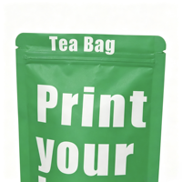 Sacs en plastique refermables mats verts de qualité alimentaire avec fermeture éclair pour collations saines, noix, fruits secs, pochette personnalisable avec logo
