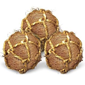 Juguete Masticable <span class=keywords><strong>para</strong></span> Mascotas Pequeñas, <span class=keywords><strong>Bola</strong></span> Masticable Duradera de Fibra de Coco <span class=keywords><strong>para</strong></span> <span class=keywords><strong>Roedores</strong></span>, Cobayas, Hecha de Bambú con Hojas de Alfalfa y Albaricoque <span class=keywords><strong>para</strong></span> Conejos - Product Image 2