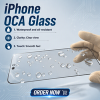 Verre avant OCA pour iPhone 12 13 14 15 16 17 18 Pro – Remplacement de verre extérieur avec OCA préinstallé, HD transparent – Vente en gros directe usine