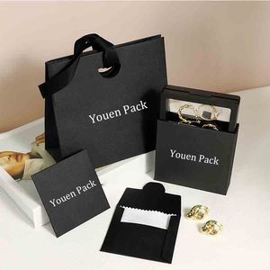 Tùy chỉnh sang trọng trượt hộp đồ trang sức nghệ thuật sang trọng túi giấy cho vòng bông tai vòng cổ bao bì hộp với logo riêng của bạn - Product Image 4